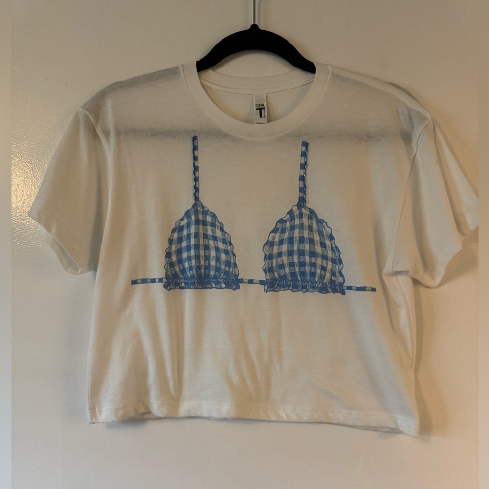 Artisanal Gingham Bikini Top Baby Tee